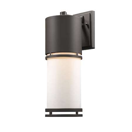 Z-Lite Luminata Outdoor LED Wall Light, Deep Bronze & Matte Opal 560B-DBZ-LED